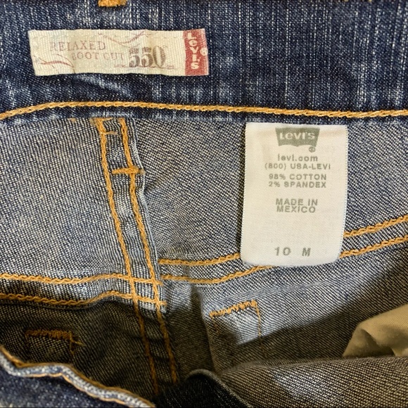 Levi’s 550 Red Tab Relaxed Boot Cut Jeans Size 10M - Picture 8 of 8
